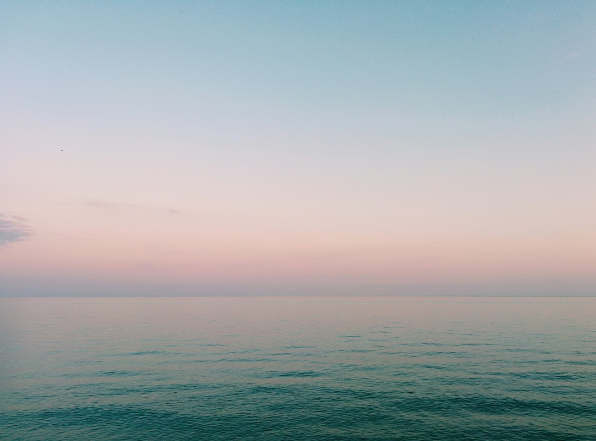 A calm view of the ocean horizon.